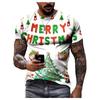 Рождественский карнавал мужская футболка хип-хоп смешная рождественская елка короткий рукав рождественская вечеринка мода личность классическая рубашка