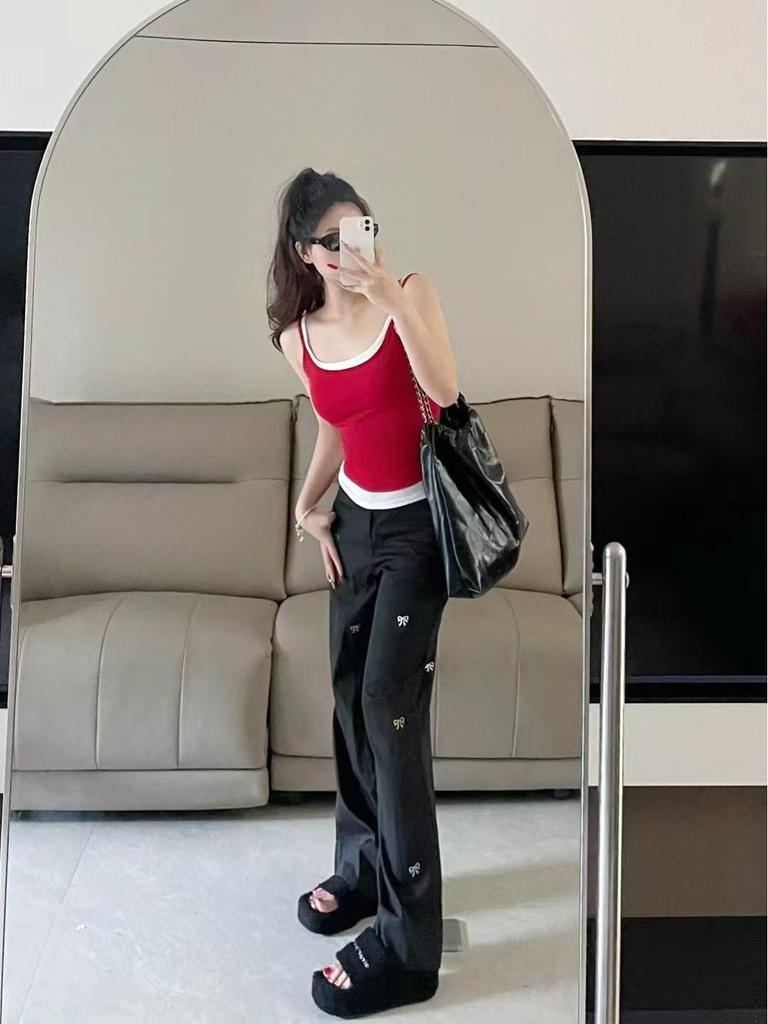 Женский летний облегающий топ из двух частей с нагрудными вкладышами, контрастными цветами, красивой спинкой и утягивающим талию дизайном