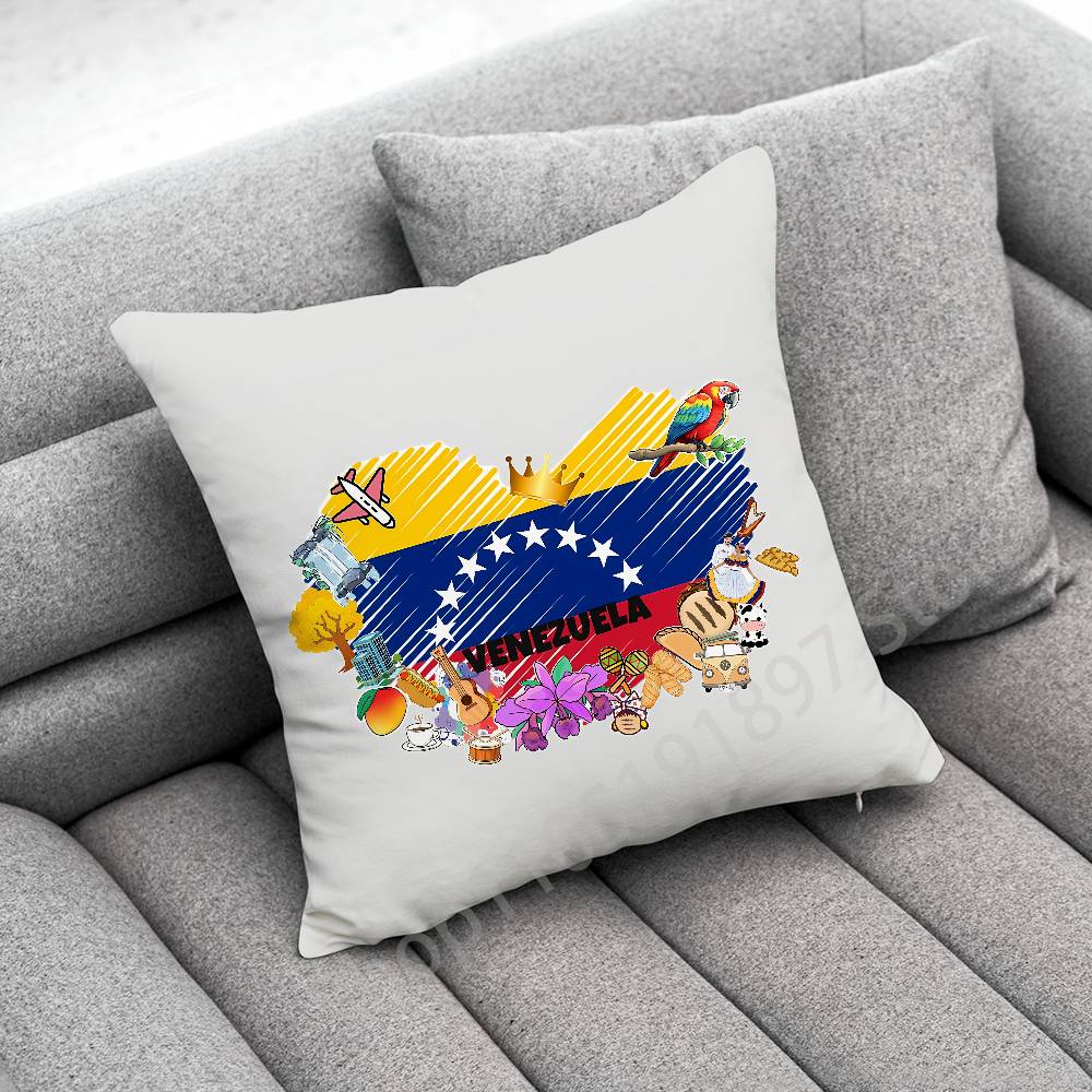 Venezuela Passport Flag Logo Throw Pillow Case For 55x55cm 40x40cm 45x45cm 50x50cm 30x30cm Square Office Pillowship Cover