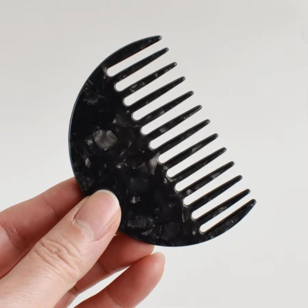 Half-Round Hair Straightening Comb Acetate Grooming Comb Salon Hair Styling Tool