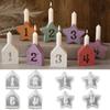 4pcs Creative Flexible Silicone Mold for Number Candle and Ambients Lights Decoration for Birthdays and Celebrations