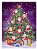 Christmas Socks Tree DIY Diamond Painting 5D Full Drill DIY Cross Stitch Kits Santa Claus Snow Scene Diamond Embroidery Decor