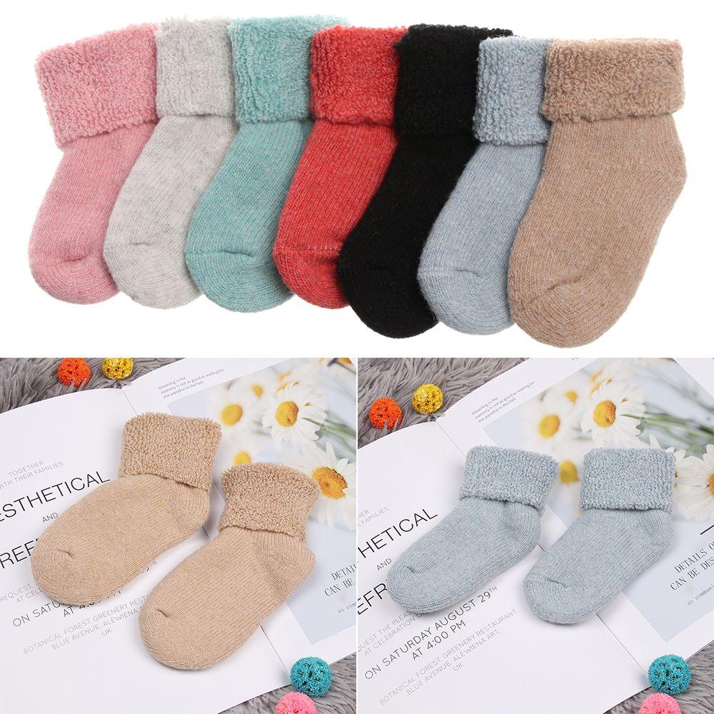 Малыш Мягкий Удобный Детский Детский Чулок Снежные Носки для Пола Детские Шерстяные Носки Толстые Теплые