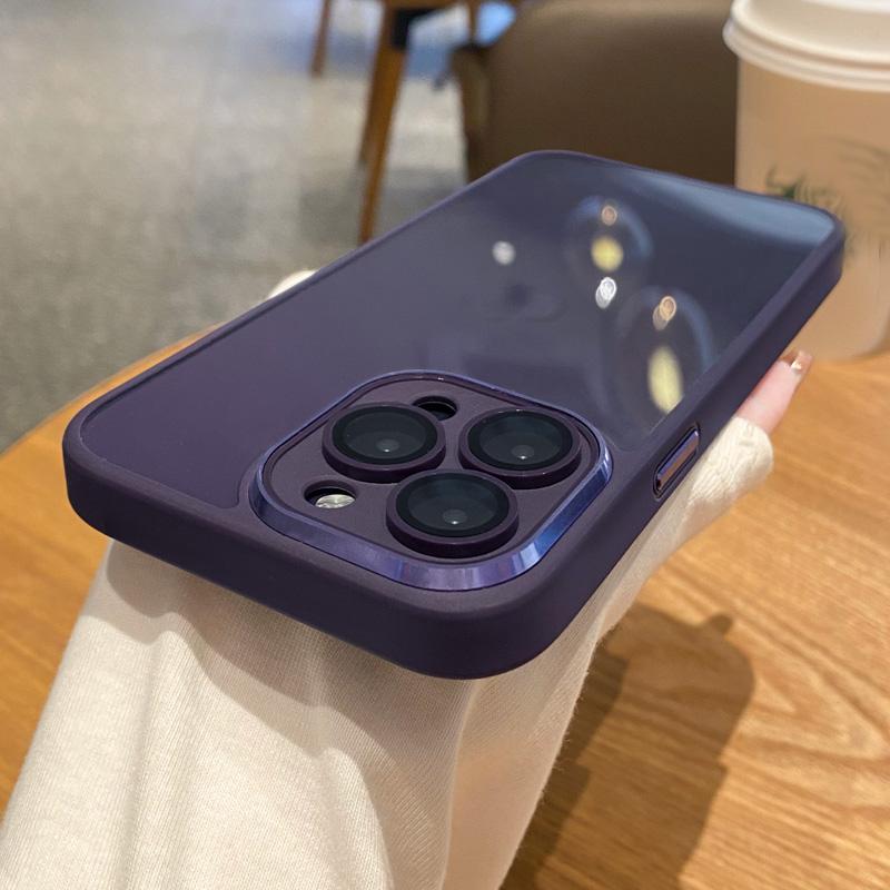 Фиолетовый прозрачный защитный противоударный чехол для камеры для Iphone 14 13 12 11 Pro Max Xs Max Xr 13 14pro, силиконовая задняя крышка ярких цветов