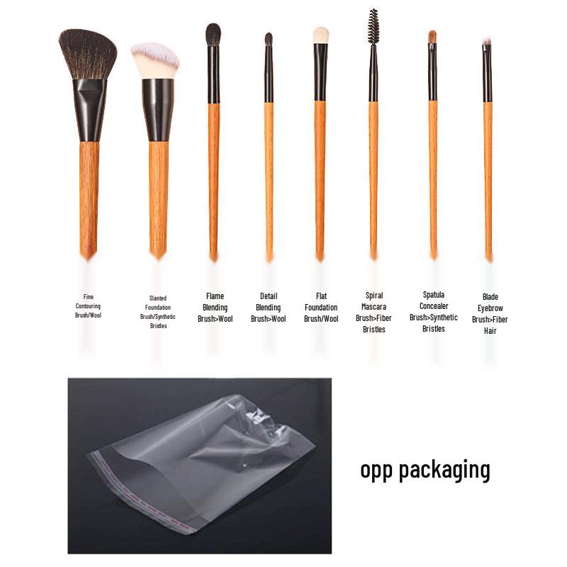 Мини Портативный Дорожный Набор Кистей для Макияжа - Кисти для Теней для Начинающих с Короткой Ручкой