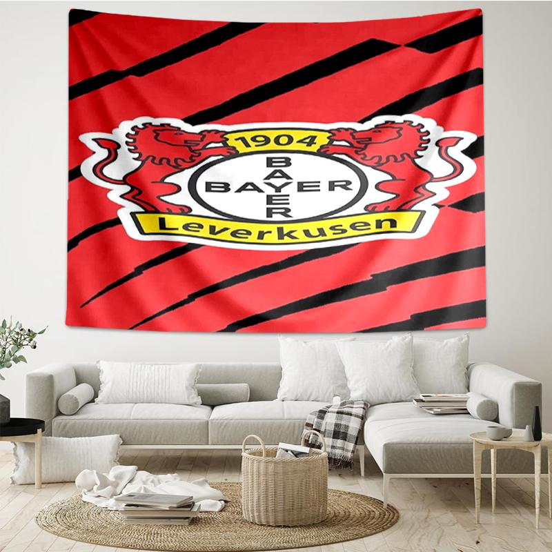 Bayer Leverkusen Print Tapestry, Backdrop, Easy Setup, Ideal for Bedroom, Office & Living Room, with Aesthetic Wall Hanging Decor.