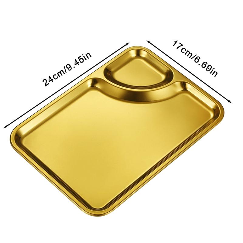 Фруктовые пельмени закуска уксус блюдо еда столовая посуда контейнер корейский золотой столовый прибор прямоугольный поднос из нержавеющей стали для макания соуса