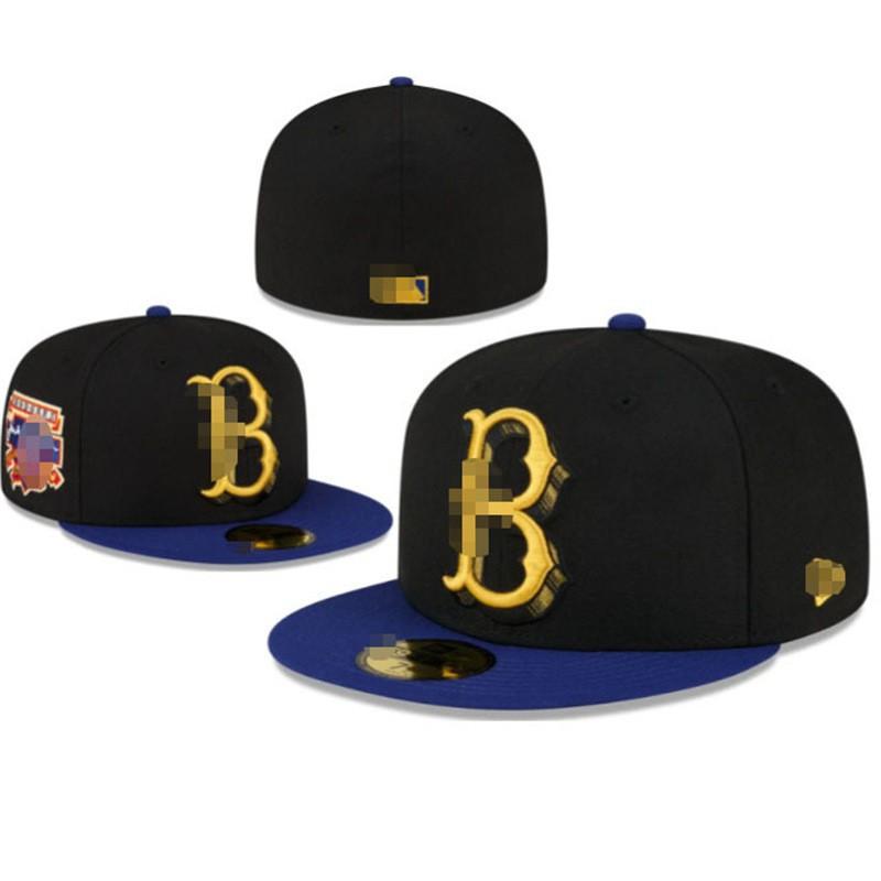 MLB Style Fitted Baseball Cap Unisex Embroidery Sun Hat Outdoor Hip Hop
