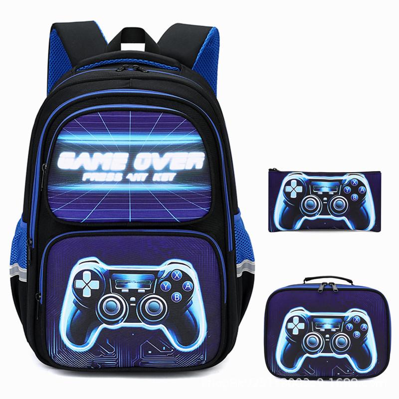 School Backpack for Boys Grades 3-9 Large Capacity Lightweight Multi-Compartment Lightweight Durable Anti-Shoulder Bag