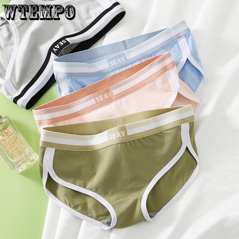 Women's Underwear Solid Color Cotton Slim Triangle Pants Simple Breathable Women's Triangle Pants