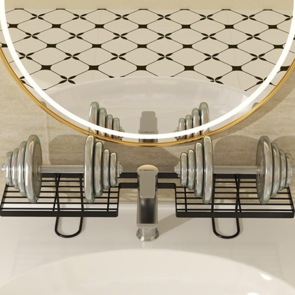 Mesh Design Bathroom Storage Rack Carbon Steel Cosmetics Organizer Sink Drying Rack Bathroom