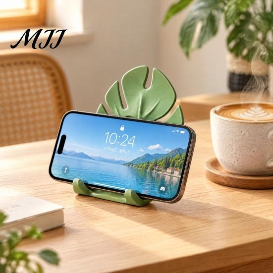 Креативный подарок для коллег 3D-печатный держатель для телефона в виде листа монстеры, милая настольная подставка для телефона, декоративное тропическое крепление для офисного стола, дома и