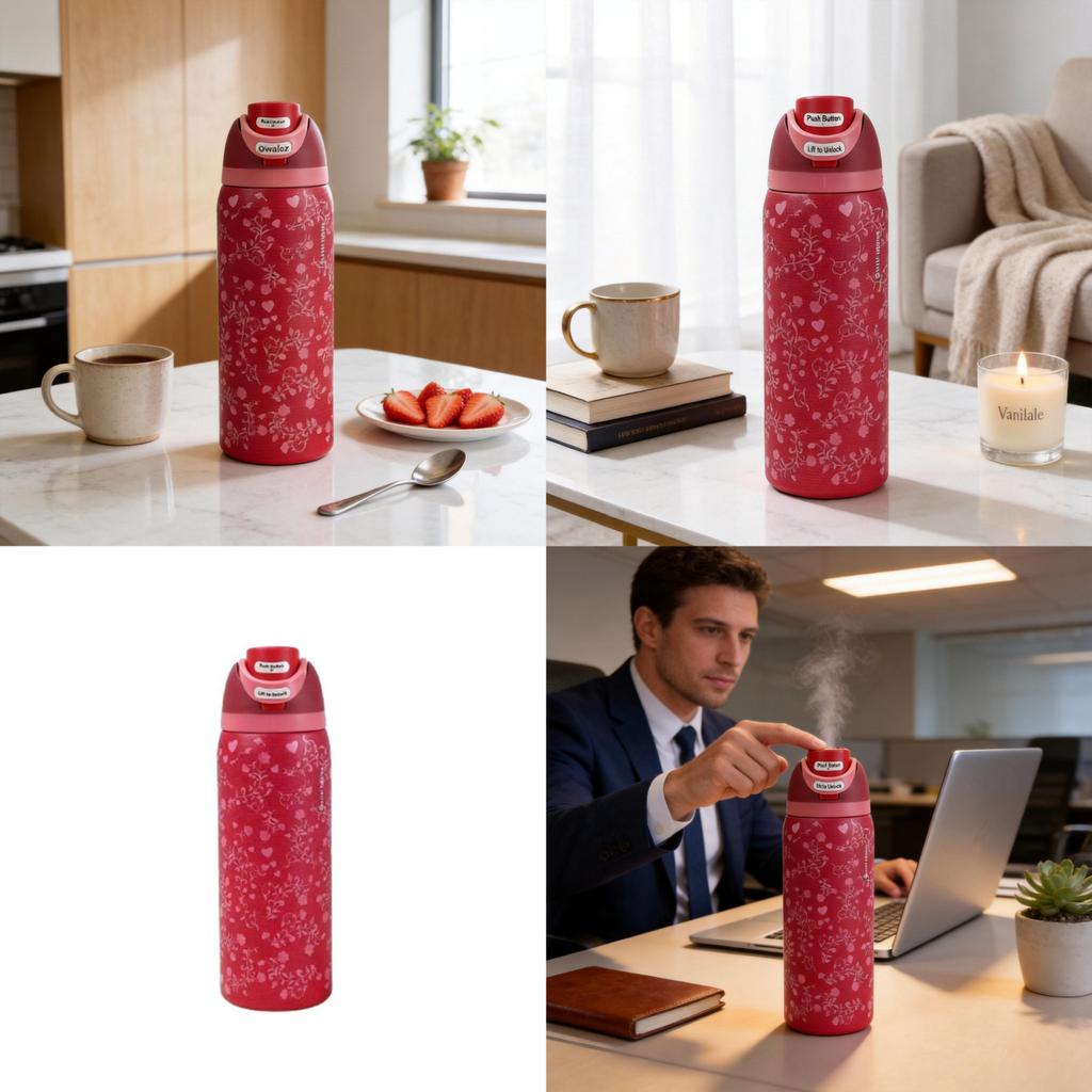 Double Wall Stainless Steel Travel Mug With Leak Proof Lock For Office And Outdoors
