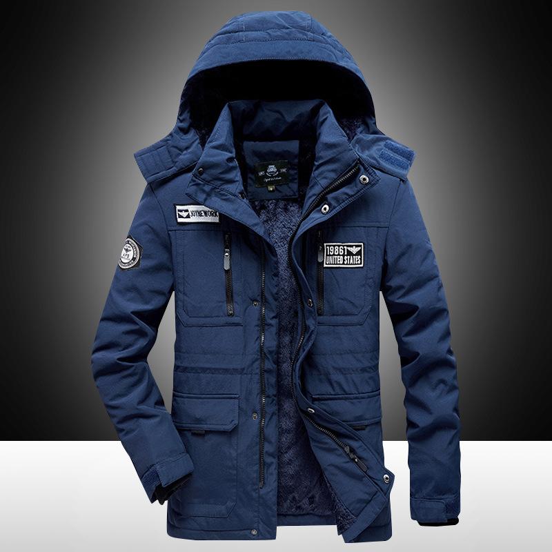 Мужские зимние куртки Верхняя одежда Зимняя парка Куртка мужская утепленная с капюшоном Пальто повседневная теплая ветровка