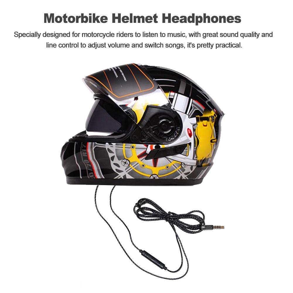 Проводные наушники Мотоциклетный шлем для внутренней связи Высококачественная музыкальная гарнитура 3,5 мм с громкой связью и HD