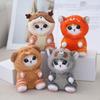 12Cm Anime Mofusand Plush Keychain Pendant Bag Pendant Cartoon Cute Little Raccoon Squirrel Panda Plush Toy Bag Pendant Gift