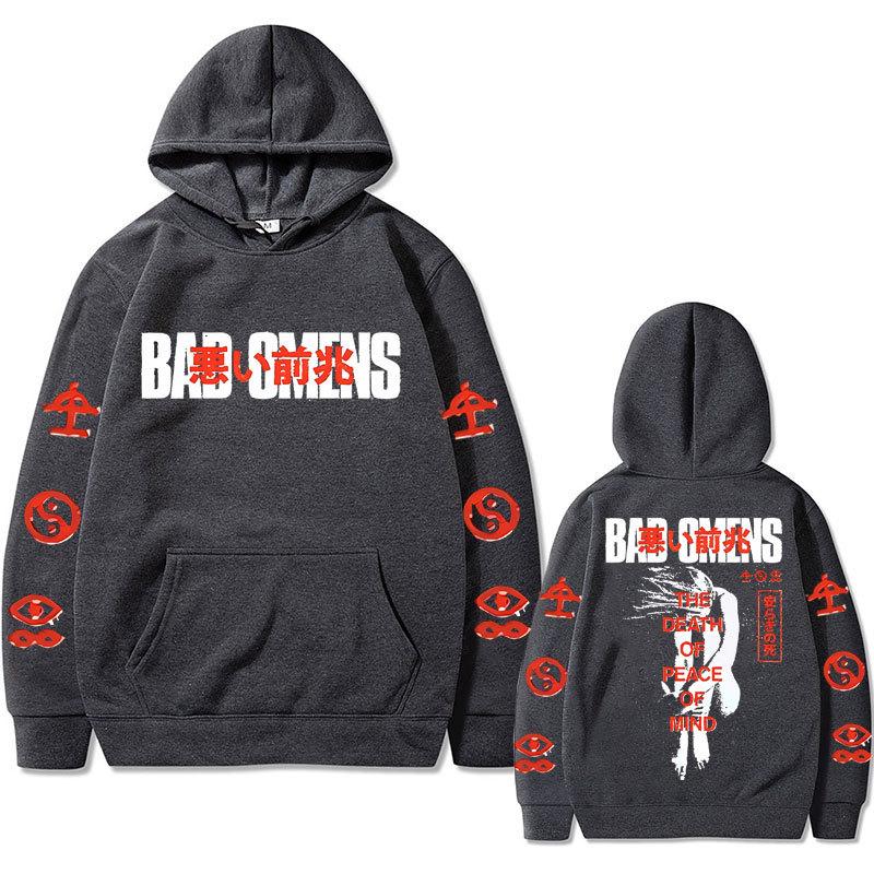 Bad Omens Band Tour 2023 Американская музыка Толстовка Осень Зима Флис Уличная одежда Топы