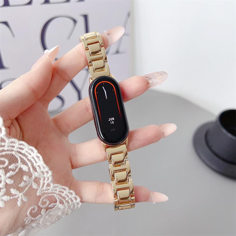 For Xiaomi Mi Band 9 Bracelet Stainless Steel Metal Strap Miband 8 Replaceable Band
