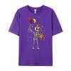 Celebrate Festive Skeleton Cotton Graphic Tees Tshirts Unisex Tshirt for Unisex Printed Graphic T Shirts Large Size Illustration