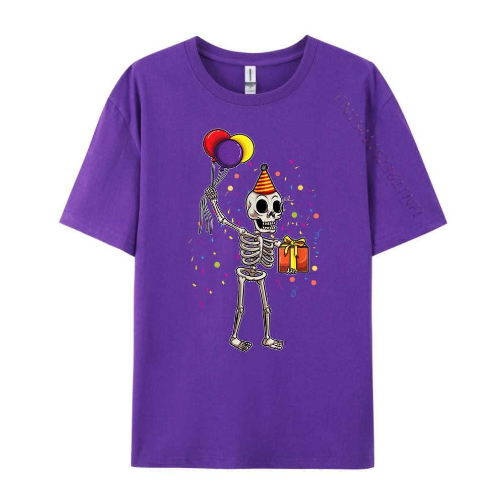 Celebrate Festive Skeleton Cotton Graphic Tees Tshirts Unisex Tshirt for Unisex Printed Graphic T Shirts Large Size Illustration