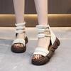 Platform Sandals Women's Summer Word with Versatile Color Matching Fashion Casual Muffin Sandals Trendy Women