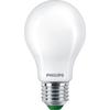 Ampoule LED Ultra Efficient Classe A - PHILIPS - 60W - Culot E27 - Blanc Chaud 2700K - Dépolie - Verre