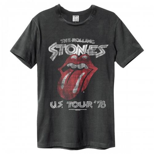 Amplified Футболка унисекс для взрослых с туром по США 78 The Rolling Stones