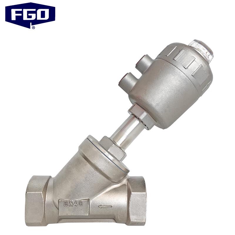 FGO 304 Stainless Steel Pneumatic Angle Seat Valve