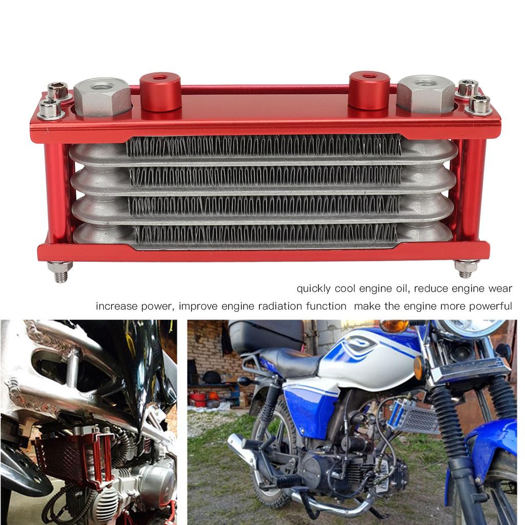 Motorcycle Cooler, 17PCS Motorcycle Cooler Radiator Set, 4 Row