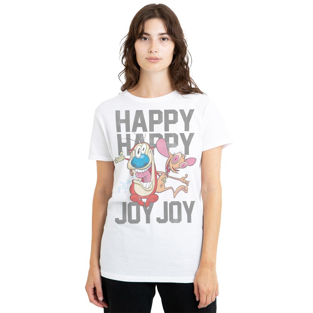 Ren & Stimpy Unisex Adult Happy Happy Joy Joy T-Shirt