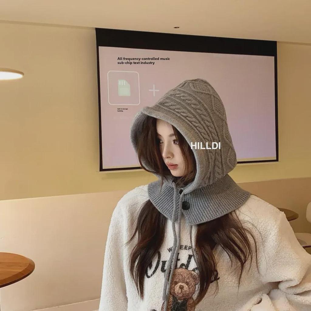 Women's Korean Winter Knit Balaclava: Warm Scarf, Ear Protection, and Hat Combo