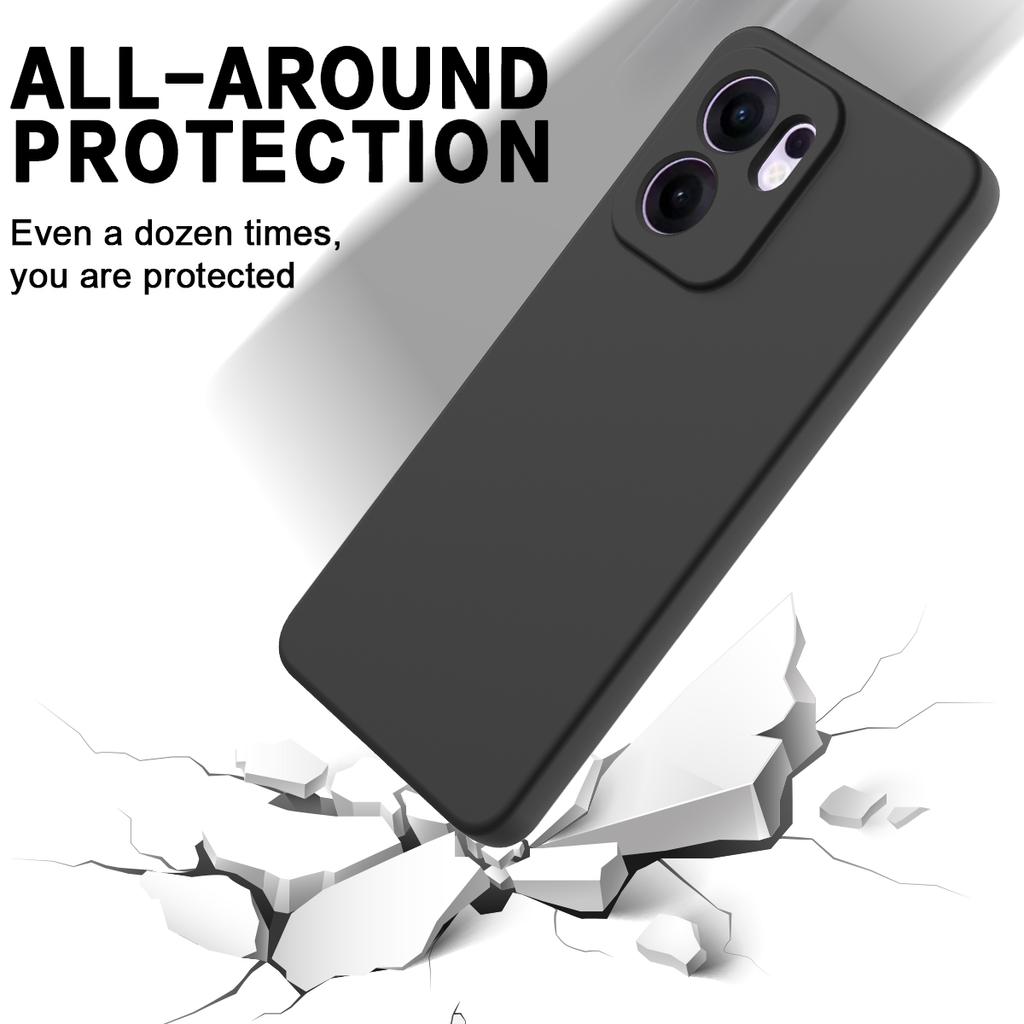 For Oppo Reno13 F 5G/Oppo Reno13 F 4G Liquid Silicone Case Phone Back Cover with Hand Strap