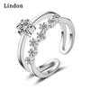 Классическое кольцо Lindon из медного сплава с цирконием, женские ювелирные изделия, свадебный подарок для вечеринки