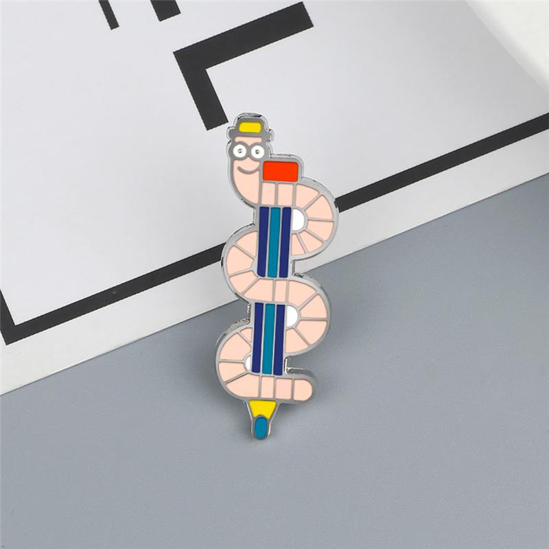 Cartoon Art Pencil Brooches Creative Heart Shape Enamel Pins Gifts for Artist Friends Metal Custom Jewelry Backpack Denim Badges