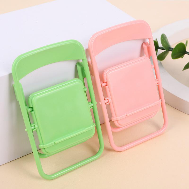 Macaron Portable Folding Chair Phone Holder - Cute and Creative Desktop Stand