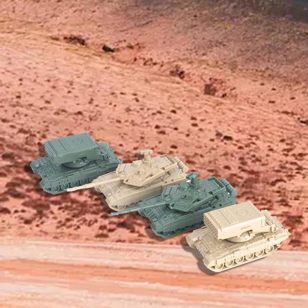 4 шт. Модель танка 1/144, Сборка пазла своими руками, Коллекционные, 4D Современная модель танка для детей