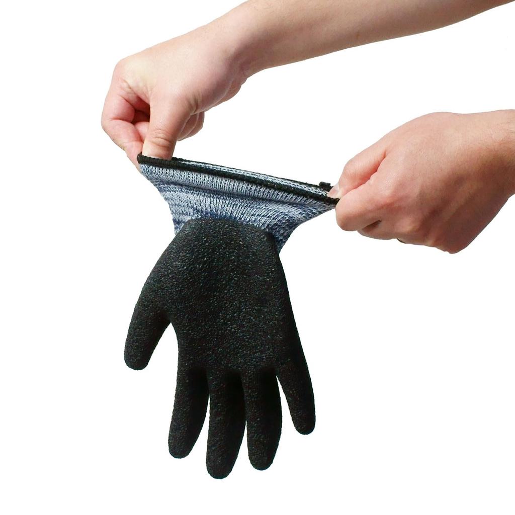 Рабочие перчатки из натурального каучука без подкладки, цвет меланж, размер L, Rubberlex Strong [ACE] [Оптовая покупка] [Упаковка 10 штук] Тыльная сторона, Цвет, L, AG821-10P,