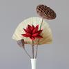 Zen Lotus Dried Flower Bouquet: Natural Chinese Style Living Room Decoration