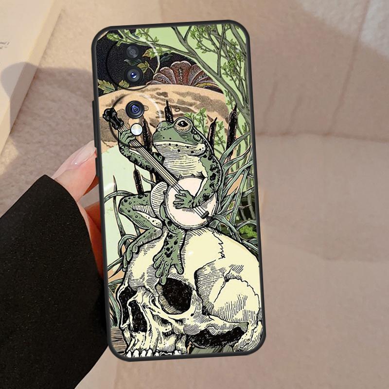 Винтажный Ретро Лягушка Грибы Для Honor Magic V5 5 6 7 Pro Чехол Для Honor X9a X9b X9c X8a X8b 50 70 90 200 400 Lite Обложка