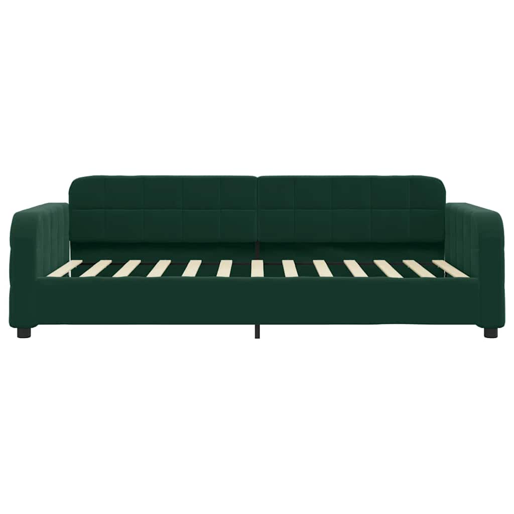 Vidaxl Sofa Z Funkcją Spania, Ciemnozielona, 90X200 Cm, Aksamitna