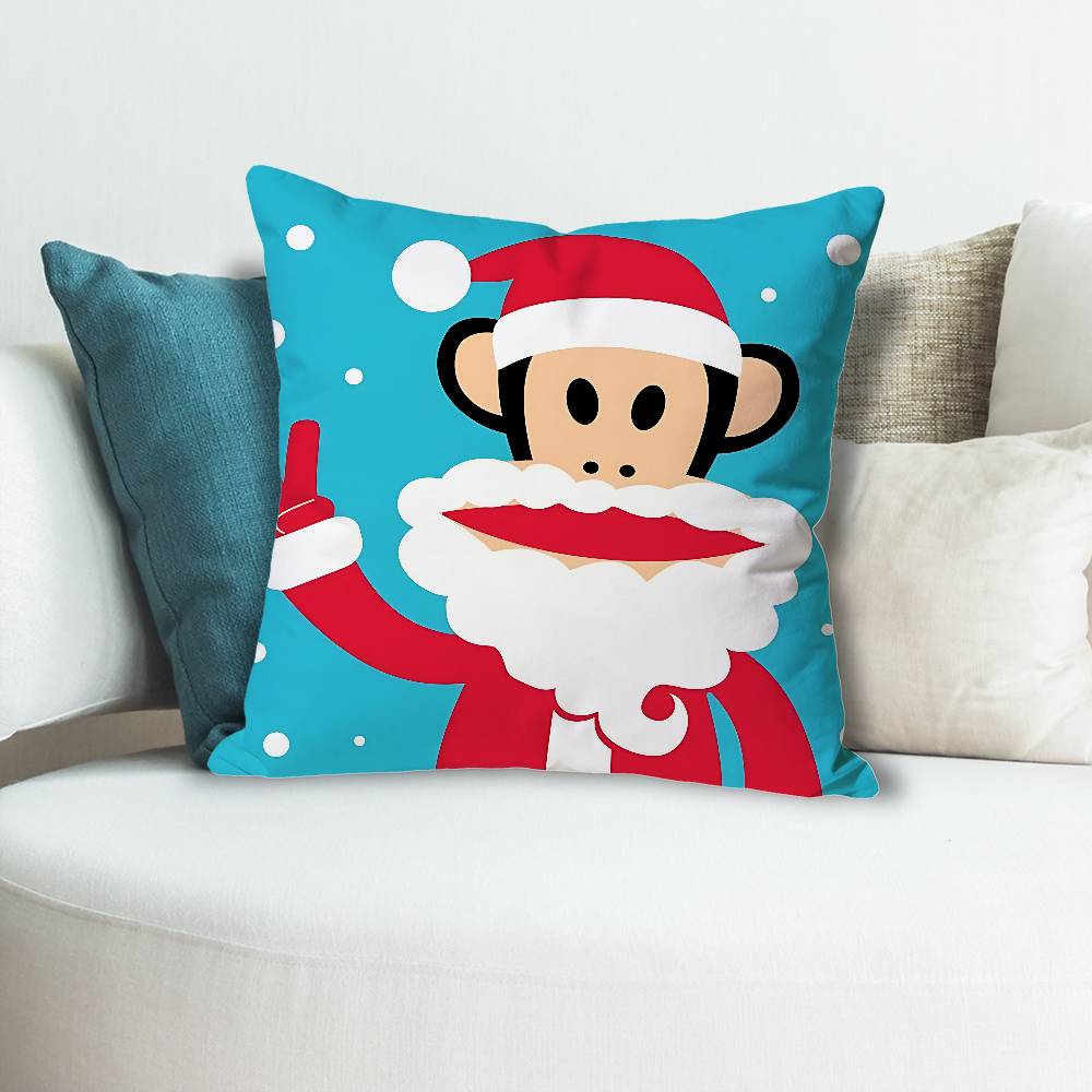 Monkey Cartoon P-Paul F-Frank Throw Pillow Case Decoration Bed Custom Square Pillowcase Pad Cover