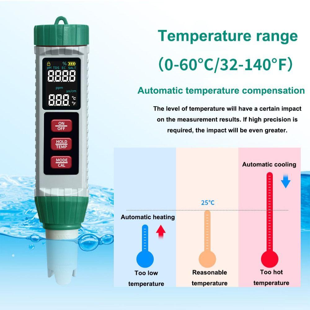 Waterproof Water Quality Meter LCD Digital Display Digital PH Meter Aquaculture