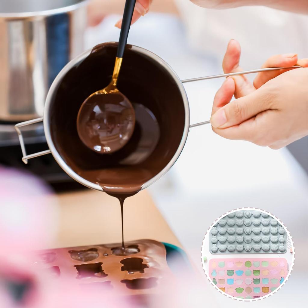 DEVENTORZ Chocolate Silicone Candy DIY Baking Heat Resistant 1 Mold, Mold, Mold, Mold, (Lamb Shape, Pink, Piece)