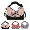 Bow Lace Splicing Dumpling Handbag Grid French Underarm Pouch Tote Bag Single-shoulder Crossbody Bag Daily Commuting Bag