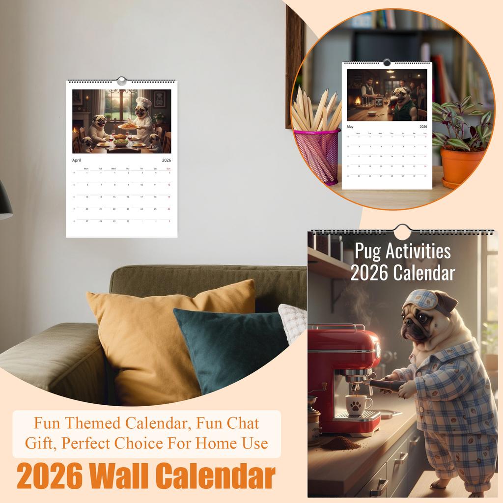 2026 Wall Calendar, Fun Themed Calendar, Fun Chat Gift, Perfect Choice For Home Use.