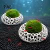 Cherry Shrimp Tank Decor 2Pcs Caves for Plants, Aquarium Round Hideouts, & Dwarf Neocaridina Breeding Cave Hides Moss Ferns And Anubias, Decoration