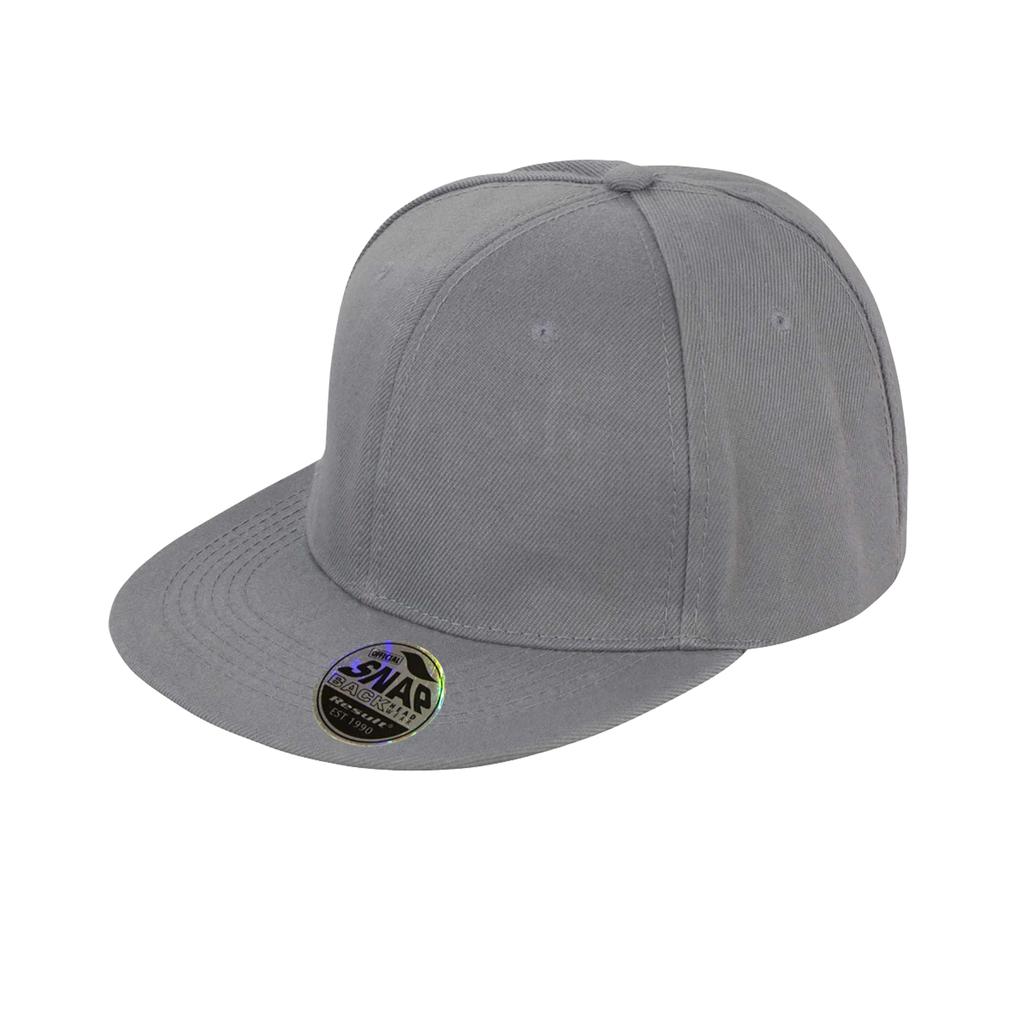 Result Unisex Core Bronx Original Flat Peak Snapback Solid Colour Cap (Pack of 2)