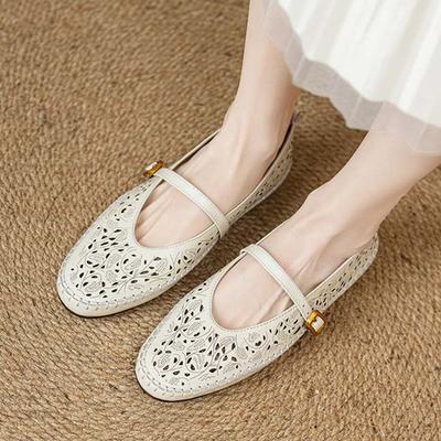 Krazing Pot коровья кожа круглый носок размер 43 плоский с модными выемками ручной работы неглубокие осенние балетки