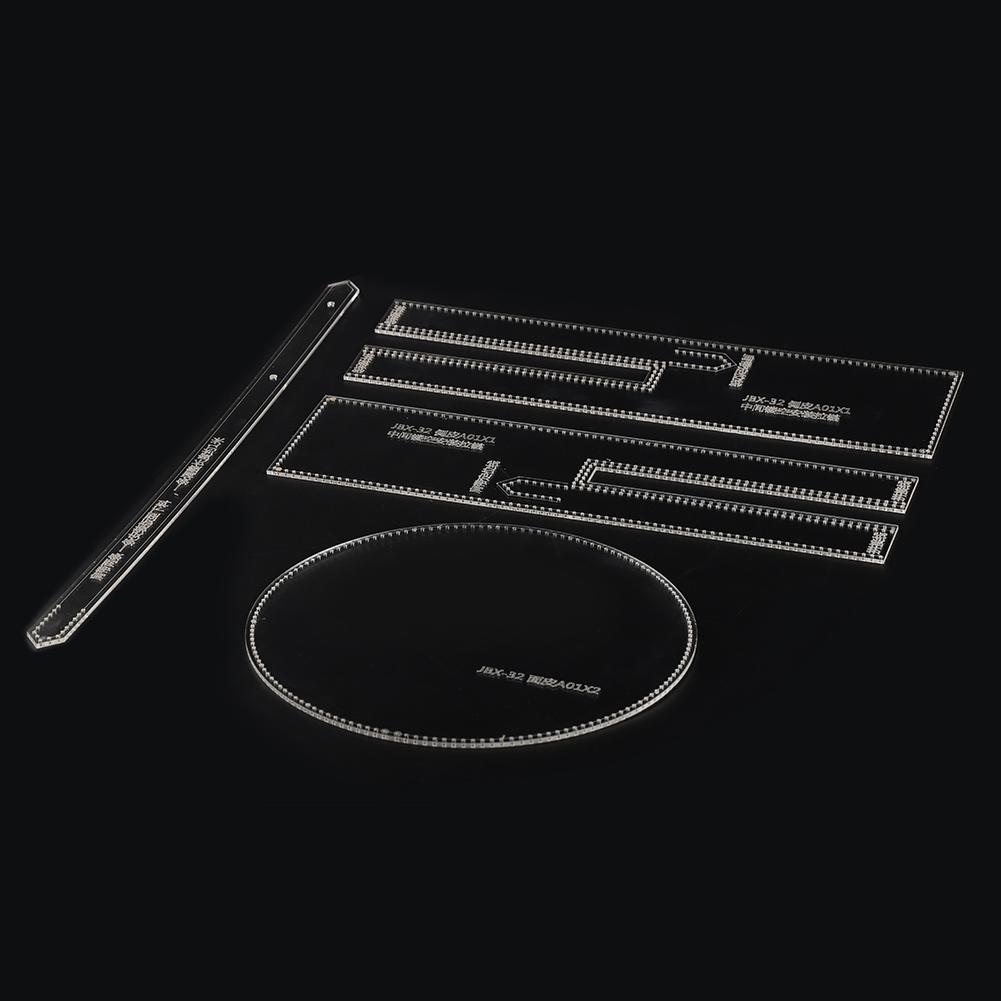 Кожаное ремесло Прозрачный акриловый шаблон для наплечной сумки Круглая сумка Шаблон Трафарет Сделай сам JBX 32