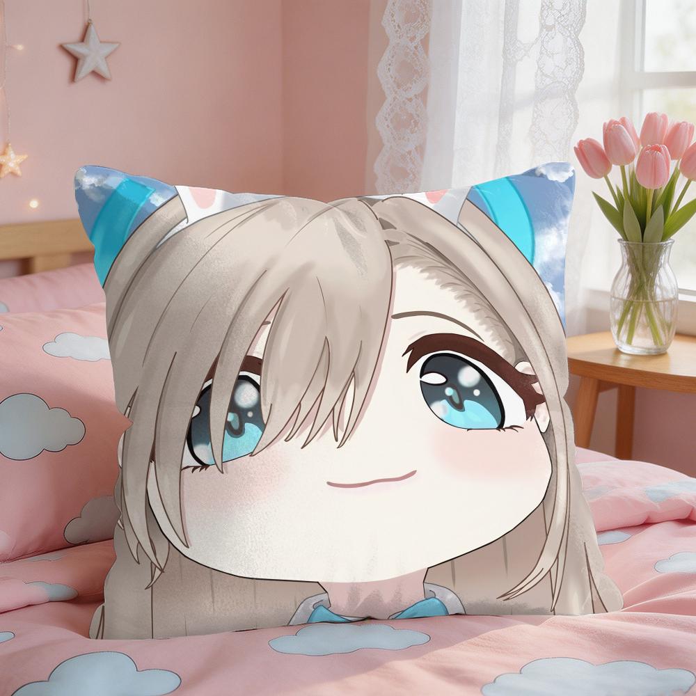 IIchinose Asuna Blue AArchive Cushion Cover Square Short Plush Pillow Case Living Room Sofa Home Decor Funda X